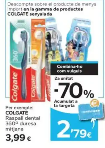 Caprabo COLGATE Raspall dental 360° duresa mitjana oferta