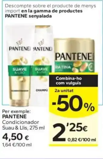 Caprabo PANTENE Condicionador Suau & Llis oferta