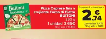 Carrefour Market Pizza Caprese fina y crujiente Forno di Pietra oferta