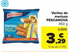 Carrefour Market PESCANOVA Varitas de merluza oferta