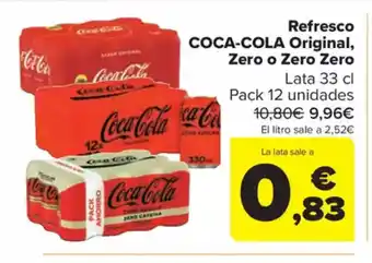 Carrefour Market COCA-COLA Refresco Original Zero o Zero Zero oferta