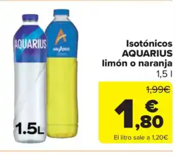 Carrefour Market AQUARIUS Isotónicos limón o naranja oferta