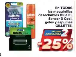 Carrefour Market GILLETTE En TODAS las maquinillas desechables Blue III oferta