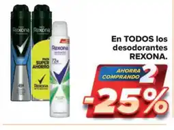 Carrefour Market REXONA En TODOS los desodorantes oferta