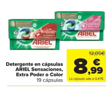 Carrefour Market ARIEL Detergente en cápsulas Sensaciones, Extra Poder o Color oferta