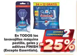 Carrefour Market FINISH En TODOS los lavavajillas máquina pastilla, geles y aditivos oferta