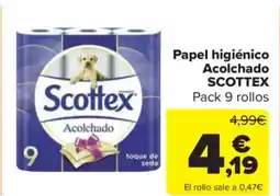 Carrefour Market SCOTTEX Papel higiénico Acolchado oferta