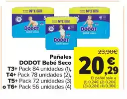 Carrefour Market DODOT Pañales Bebé Seco oferta