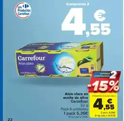 Carrefour Market Atún claro en aceite de oliva Carrefour oferta