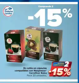 Carrefour Market En cafés en cápsulas compatibles con Nespresso oferta