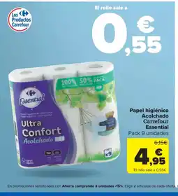 Carrefour Market Papel higiénico Acolchado Carrefour Essential oferta