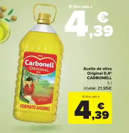 Carrefour Market CARBONELL Aceite de oliva Original 0,4° oferta