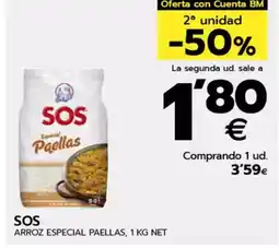 BM Supermercados SOS Arroz especial paellas oferta