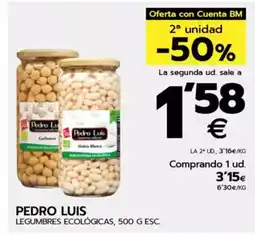 BM Supermercados PEDRO LUIS Legumbres ecológicas oferta