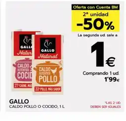 BM Supermercados GALLO Caldo pollo o cocido oferta