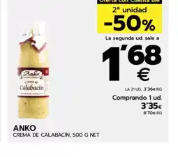 BM Supermercados ANKO Crema de calabacín oferta