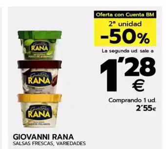 BM Supermercados GIOVANNI RANA Salsas frescas, variedades oferta