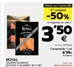 BM Supermercados ROYAL Salmon ahumado escocés o islandés oferta