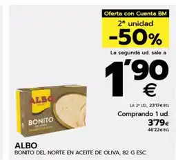 BM Supermercados ALBO Bonito del norte en aceite de oliva oferta