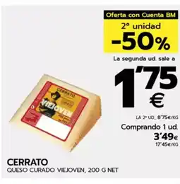 BM Supermercados CERRATO Queso curado viejoven oferta