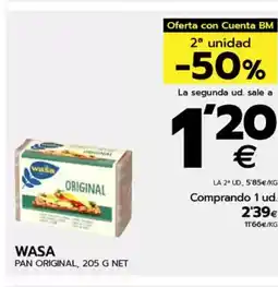 BM Supermercados WASA Pan original oferta