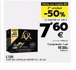 BM Supermercados L'OR Café en cápsulas ristretto oferta