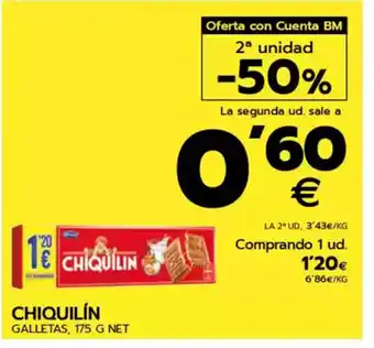 BM Supermercados CHIQUILÍN Galletas oferta