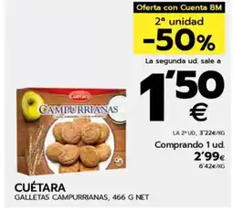 BM Supermercados CUÉTARA Galletas campurrianas oferta