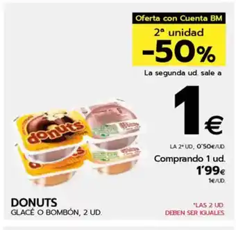 BM Supermercados DONUTS Glacé o bombón oferta