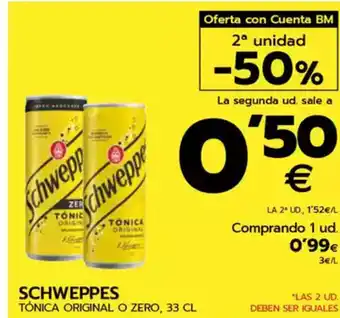 BM Supermercados SCHWEPPES Tónica original oferta