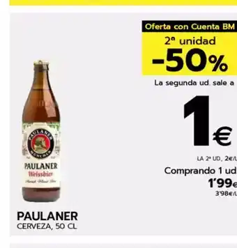 BM Supermercados PAULANER Cerveza oferta