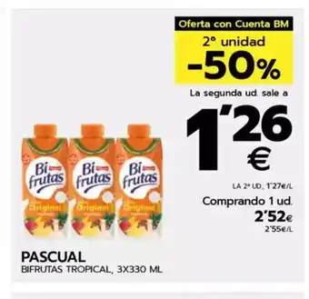 BM Supermercados PASCUAL Bifrutas tropical oferta