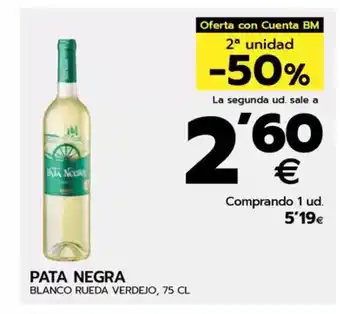 BM Supermercados PATA NEGRA Blanco rueda verdejo oferta