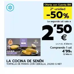 BM Supermercados LA COCINA DE SENÉN Tortilla de patata con cebolla oferta