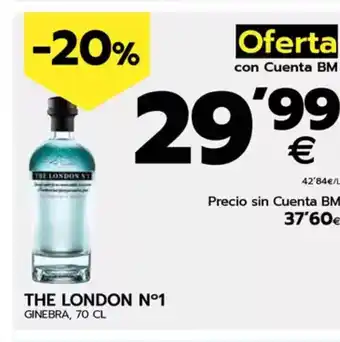 BM Supermercados THE LONDON Nº1 Ginebra oferta