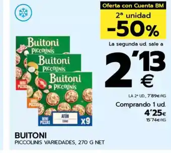 BM Supermercados BUITONI Piccolinis variedades oferta