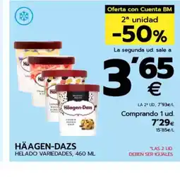 BM Supermercados HÄAGEN-DAZS Helado variedades oferta