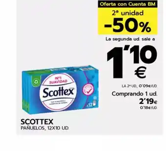 BM Supermercados SCOTTEX Pañuelos oferta