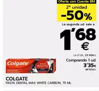 BM Supermercados COLGATE Pasta dental max white carbon oferta