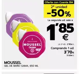 BM Supermercados MOUSSEL Gel de baño gama oferta