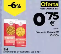 BM Supermercados BM Macarrones o tiburones oferta