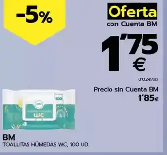 BM Supermercados BM Toallitas húmedas wc oferta