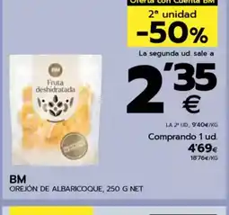 BM Supermercados BM Orejón de albaricoque oferta