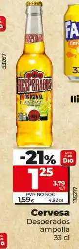 Dia DESPERADOS Cervesa oferta