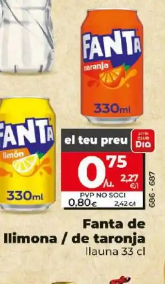 Dia FANTA de llimona de taronja oferta