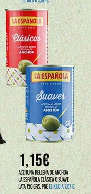 Claudio Aceituna Rellena De Anchoa La Española Clásica O Suave oferta