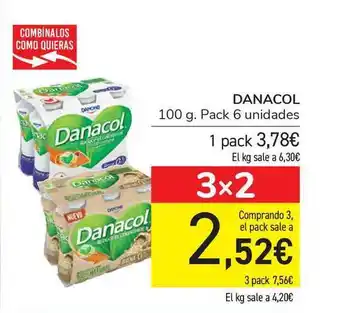 Carrefour Danacol 100g Pack 6 unidades oferta