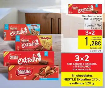 Carrefour Nestlé Extrafino Chocolate con leche 270g oferta