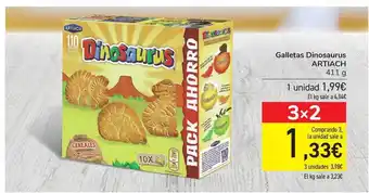 Carrefour Artiach Galletas Dinosaurus 411g oferta