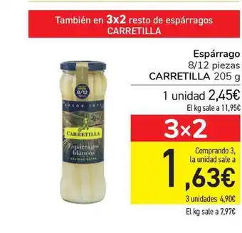 Carrefour Carretilla Espárrago 8/12 piezas 205g oferta
